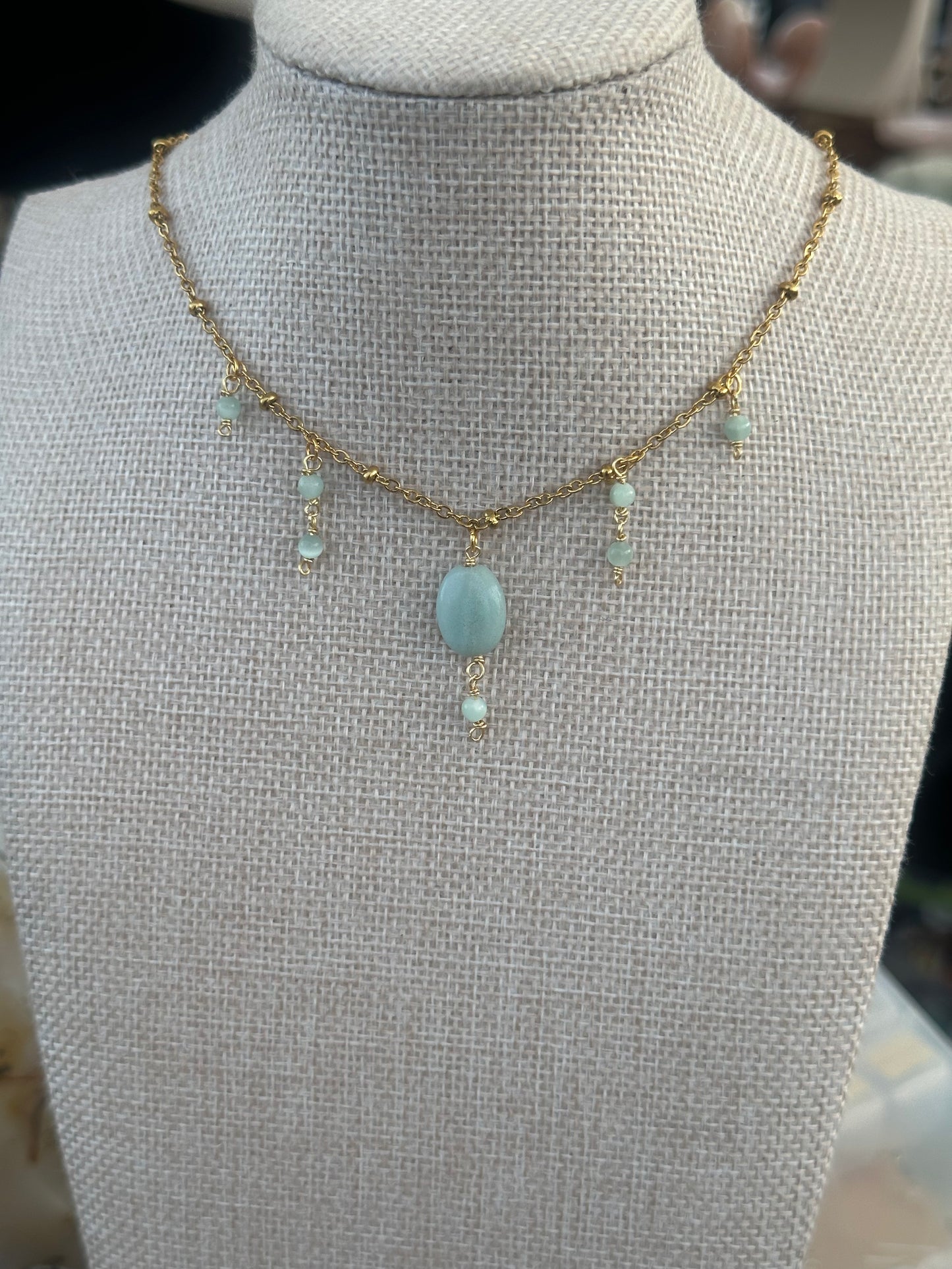 Amazonite with Angelite Necklace