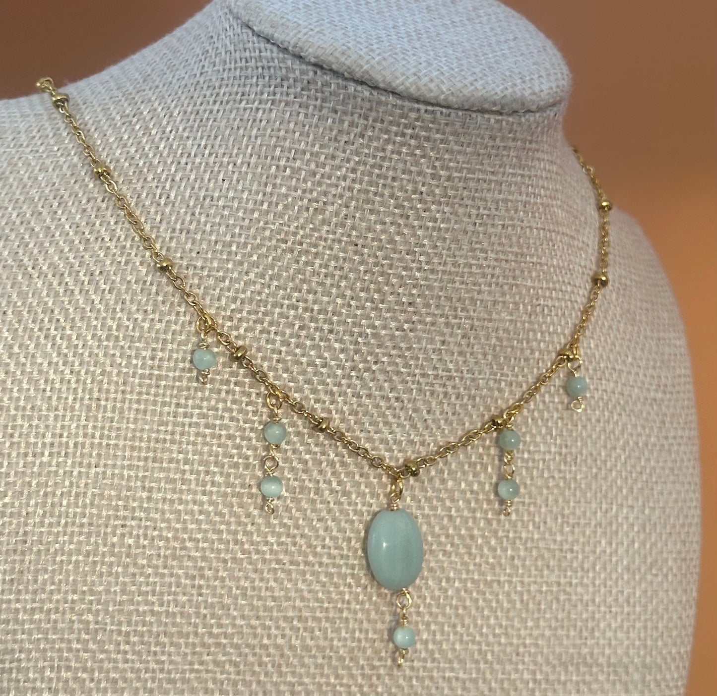Amazonite with Angelite Necklace